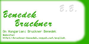 benedek bruckner business card